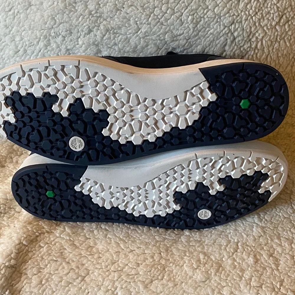 Timberland Groveton Chukka Mens 10.5 Navy Blue Nubuck Cordura Sneakers A1SF3